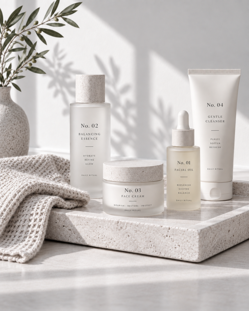 Serum und Gesichtscreme als ruhiges Selfcare-Ritual im Alltag